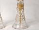 Pair vases glass gilding flowers foliage nineteenth century