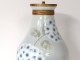 German Polychrome Porcelain Baluster Lamp Hydrangea Flowers Bronze Twentieth