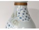 German Polychrome Porcelain Baluster Lamp Hydrangea Flowers Bronze Twentieth