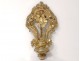 Stoup of gilded bronze cross angels snake shell XVIII