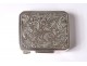 Small pill box sterling silver flowers foliage silver 34gr twentieth