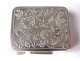 Small pill box sterling silver flowers foliage silver 34gr twentieth