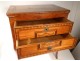 Small Italian chest of drawers wood inlay pink phoenix birds eighteenth century