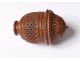 Small egg rosary box carved openwork nineteenth century