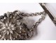 Pin pendant perfume bottle silver metal embroidery flowers nineteenth