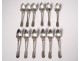 12 teaspoons silver plated Christofle monogram twentieth century