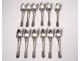 12 teaspoons silver plated Christofle monogram twentieth century