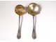 Shovel with strawberry sugar spoon sprinkle gold plated silver cherub twentieth