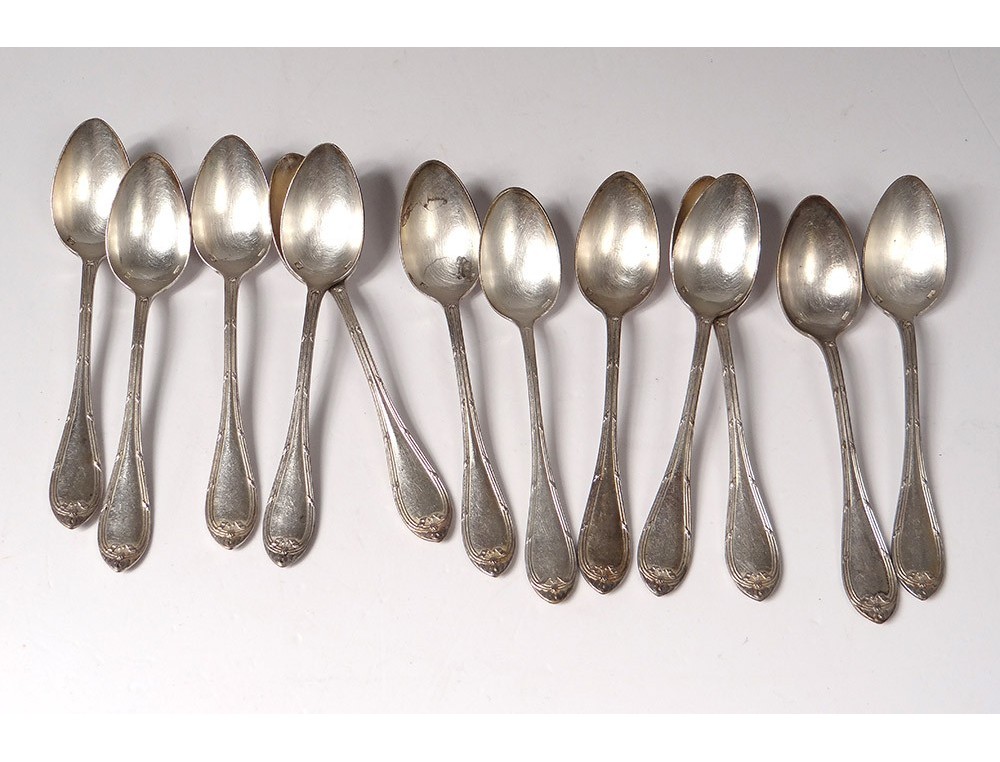 Ménagère Complète 36 Pièces En Métal Argenté Cailar Bayard Marly Filet - Très Bon état