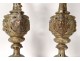 Pair large ewers cassolettes bronze Renaissance Kerino Vannes nineteenth