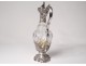 Sterling Silver Ewer Crystal Minerve Labat &amp; Pugibet Art Nouveau Nineteenth
