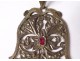 Pendant Khamsa Main Fatma silver vermeil ruby North Africa Maghreb nineteenth