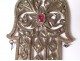 Pendant Khamsa Main Fatma silver vermeil ruby North Africa Maghreb nineteenth