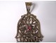 Pendant Khamsa Main Fatma silver vermeil ruby North Africa Maghreb nineteenth