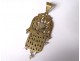 Pendant Khamsa Main Fatma silver vermeil ruby North Africa Maghreb nineteenth