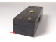 Glove box blackened wood box metal nacre palmettes nineteenth century