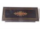 Blackened wood glove box marquetry gilded brass Napoleon III 19th century