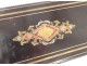Blackened wood glove box marquetry gilded brass Napoleon III 19th century