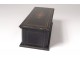 Blackened wood glove box marquetry gilded brass Napoleon III 19th century