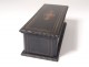 Blackened wood glove box marquetry gilded brass Napoleon III 19th century