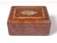 Jewelry box magnifying box thuya brass inlay Napoleon III nineteenth