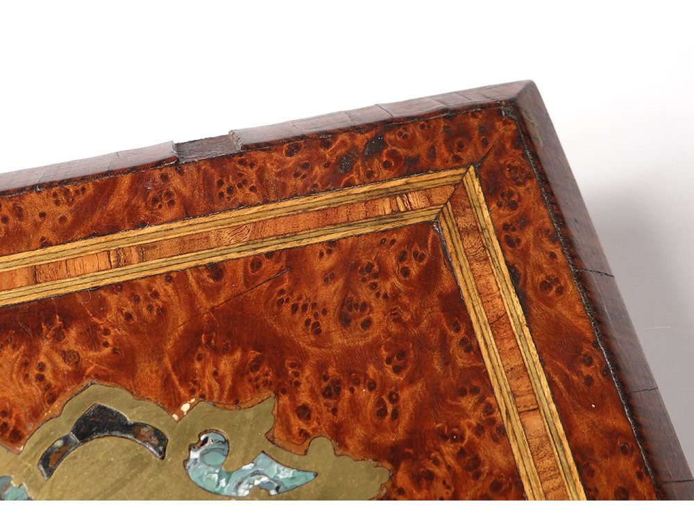 Coffret Napoléon III à bijoux en marqueterie fin XIX | Antiquités