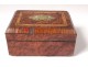 Jewelry box magnifying box thuya brass inlay Napoleon III nineteenth