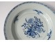 Hollow plate porcelain plate Company India white-blue flowers Kangxi 18th