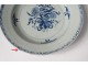 Hollow plate porcelain plate Company India white-blue flowers Kangxi 18th