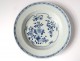 Hollow plate porcelain plate Company India white-blue flowers Kangxi 18th