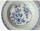 Hollow plate porcelain plate Company India white-blue flowers Kangxi 18th