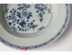 Hollow plate porcelain plate Company India white-blue flowers Kangxi 18th