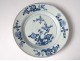 Hollow plate porcelain plate Company India white-blue flowers Kangxi 18th