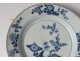 Hollow plate porcelain plate Company India white-blue flowers Kangxi 18th