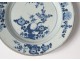 Hollow plate porcelain plate Company India white-blue flowers Kangxi 18th