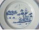 Hollow plate porcelain plate Company India white-blue flowers Kangxi 18th