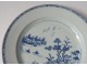 Hollow plate porcelain plate Company India white-blue flowers Kangxi 18th