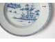 Hollow plate porcelain plate Company India white-blue flowers Kangxi 18th