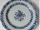 Hollow plate porcelain plate Company India white-blue flowers Kangxi 18th