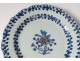 Hollow plate porcelain plate Company India white-blue flowers Kangxi 18th