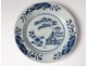 Hollow plate porcelain plate Company India white-blue flowers Kangxi 18th