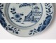 Hollow plate porcelain plate Company India white-blue flowers Kangxi 18th