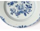 Hollow plate porcelain plate Company India white-blue flowers Kangxi 18th