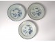 2 plates china china company India white blue bamboo flowers Kangxi 18th