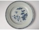 2 plates china china company India white blue bamboo flowers Kangxi 18th