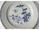 2 plates china china company India white blue bamboo flowers Kangxi 18th