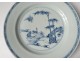 2 plates china china company India white blue bamboo flowers Kangxi 18th