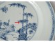 2 plates china china company India white blue bamboo flowers Kangxi 18th