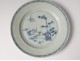 2 plates china china company India white blue bamboo flowers Kangxi 18th