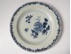 2 plates china china company India white blue bamboo flowers Kangxi 18th